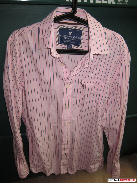 mens pink striped shirt