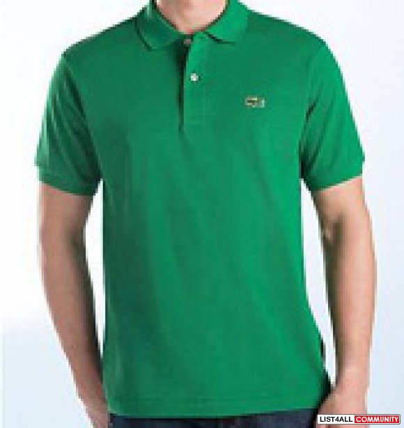 lacoste dark green polo