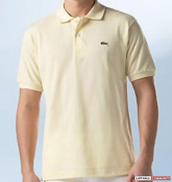 light yellow polo shirt