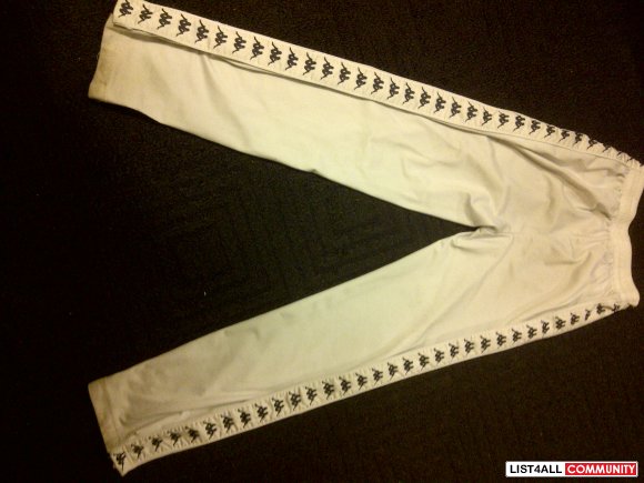 kappa pants white