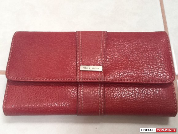 red nine west wallet