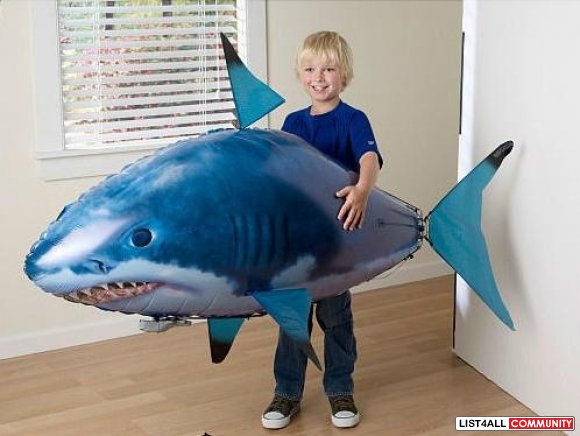 inflatable flying shark