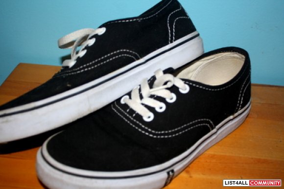 black and white levi shoes
