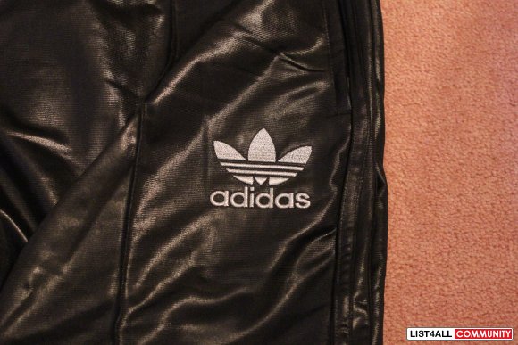 adidas leather track pants