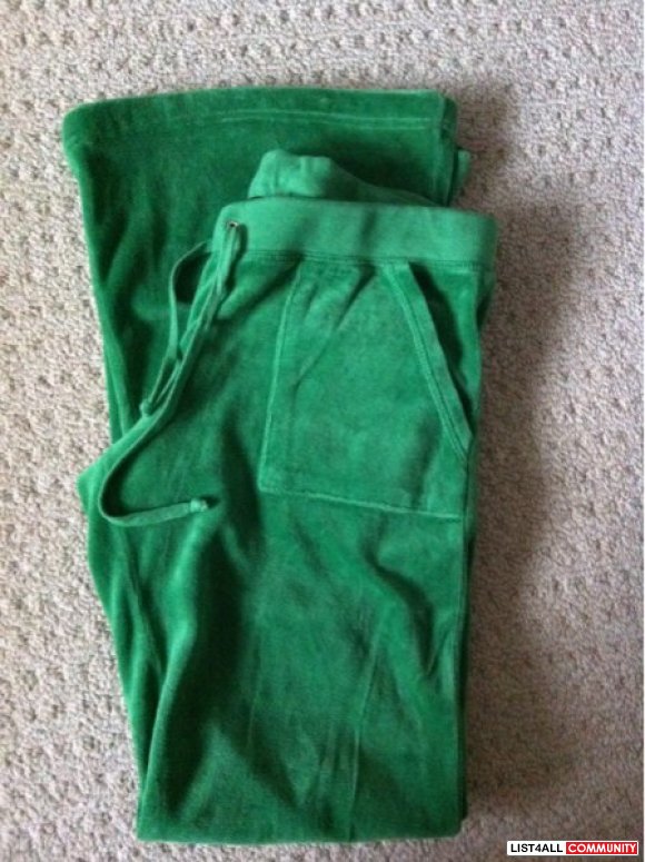 green velour pants