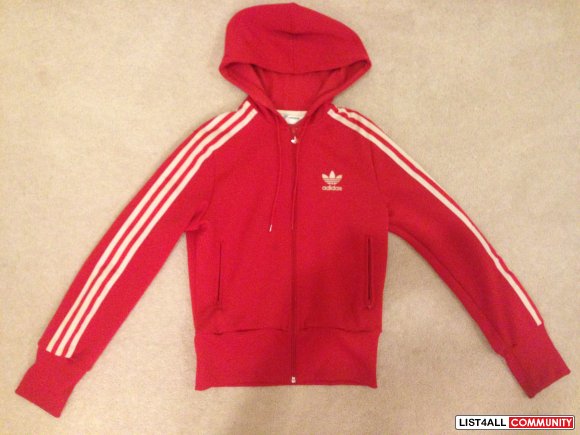 red adidas zip up jacket