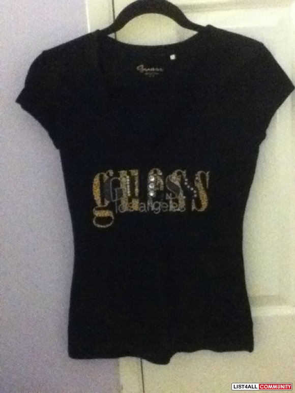 guess los angeles t shirt black