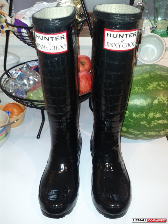 hunter and jimmy choo rain boots