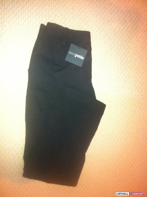 petite black dress pants