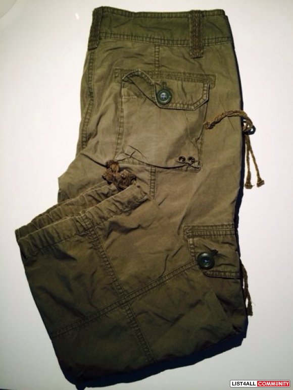 army green capris