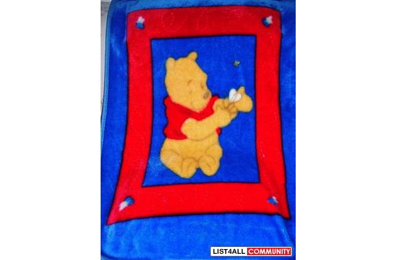 pooh plush blanket