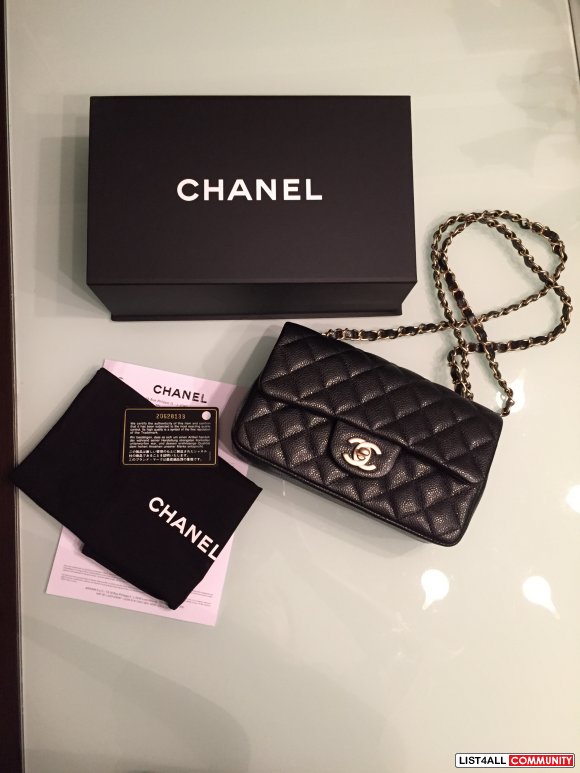 chanel mini rectangular gold ball