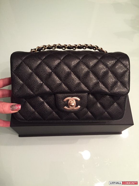 chanel mini rectangular gold ball