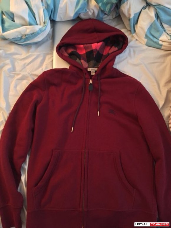 burberry hoodie burgundy