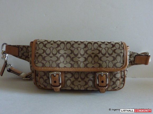 coach signature fanny pack