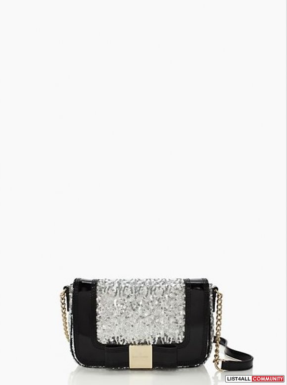 black & silver clutch bag