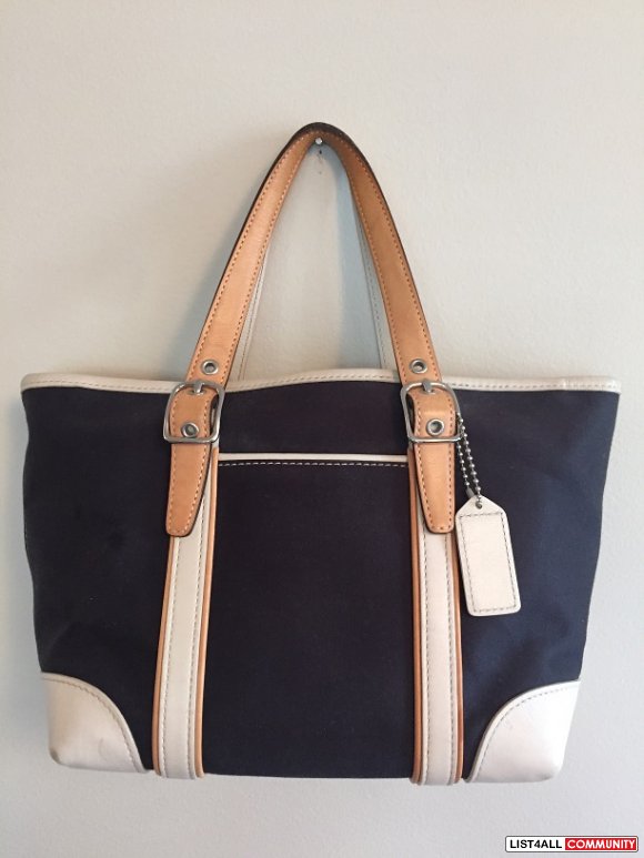 blue white bag