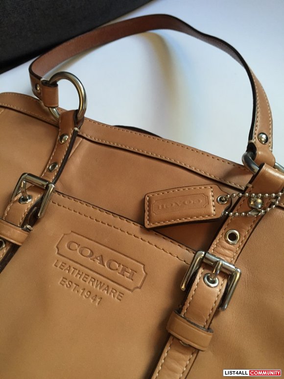 coach tote bag beige