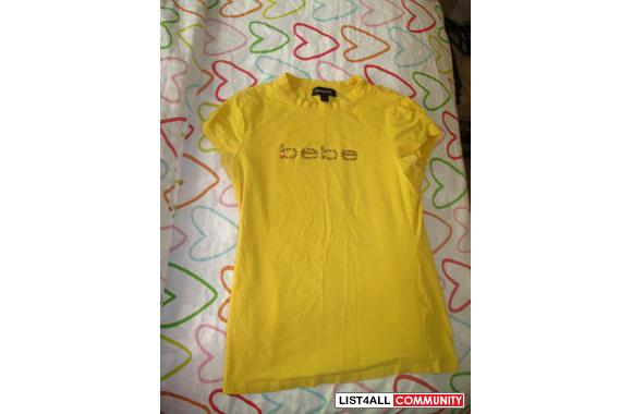 yellow bebe shirt