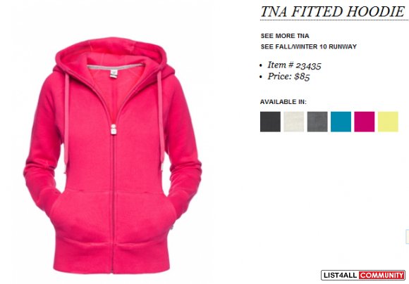 hot pink zipper hoodie