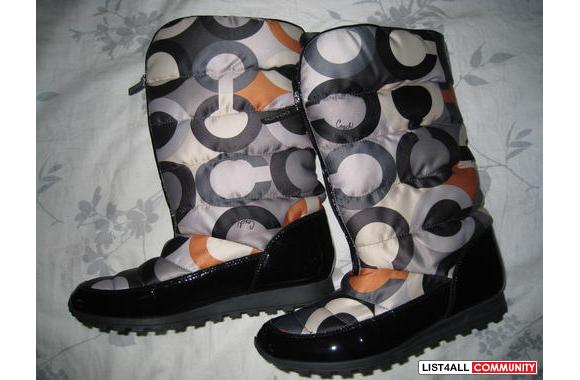 coach winter boots size 9