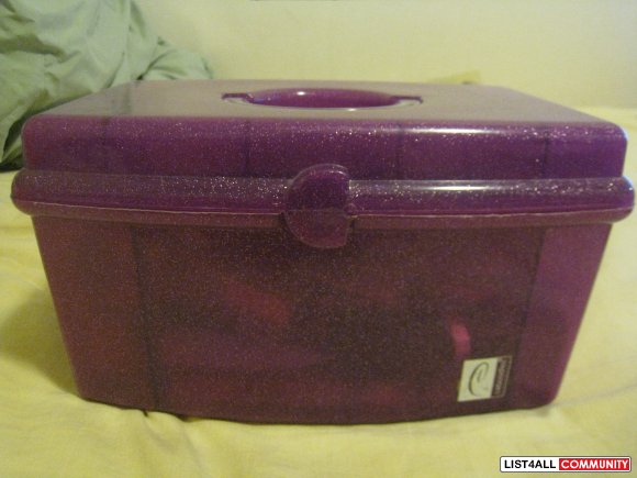 purple makeup box