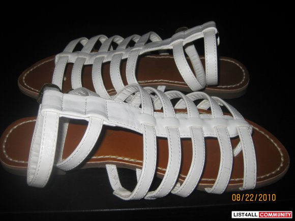 white gladiator sandals size 11