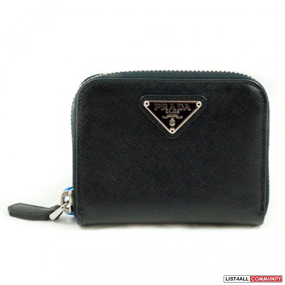 Authentic Prada Saffiano Oro Portamonete compact zippy wallet ...  