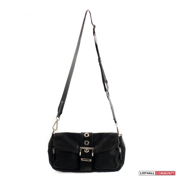 Authentic Prada Vela Pochette Mini Flap Messenger Bag ...  