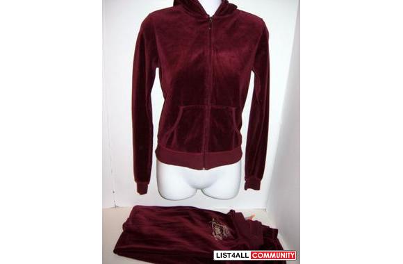 burgundy tracksuit womens