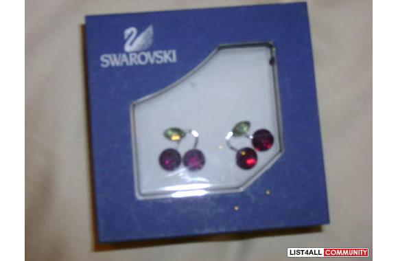 swarovski cherry earrings