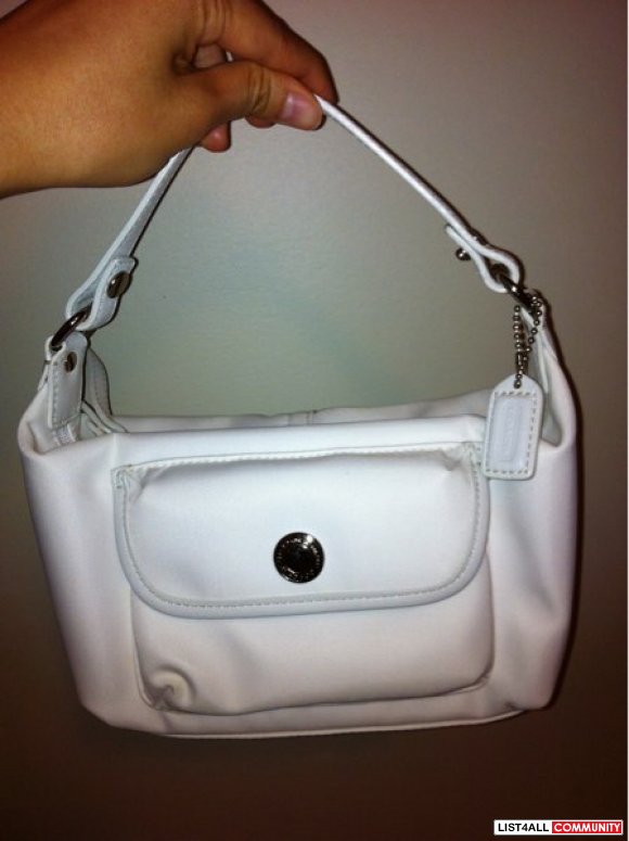 coach white small bag