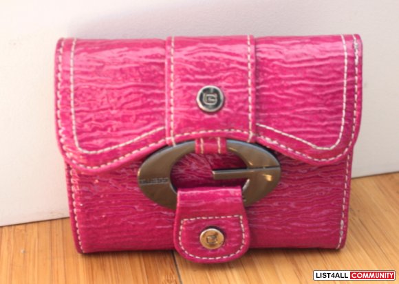 guess wallet pink