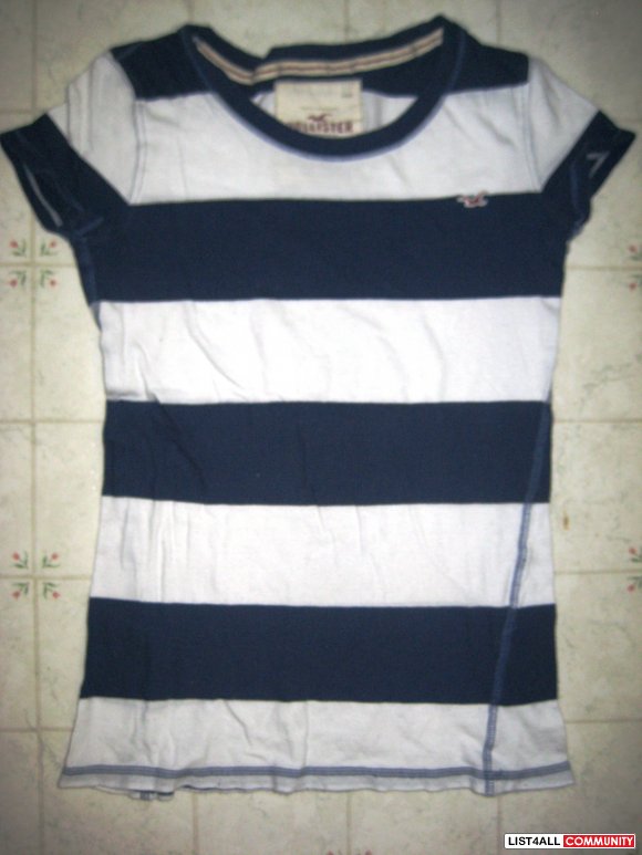 hollister black and white striped shirt