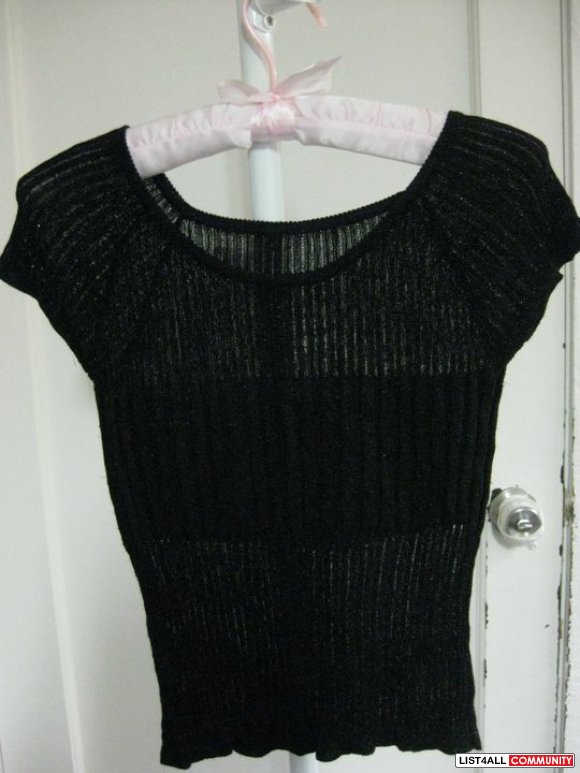 black top with sparkly collar