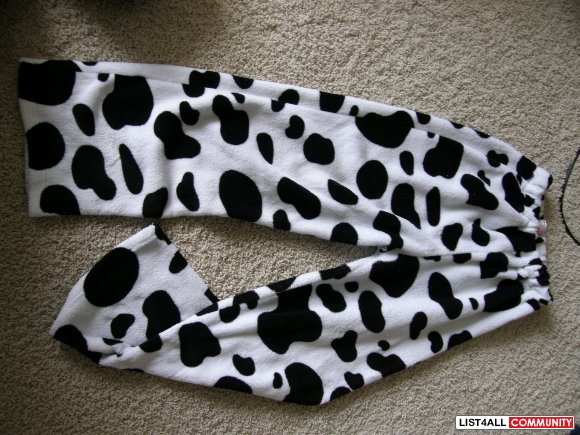 cow print pj pants