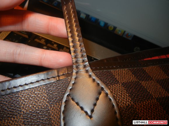 louis vuitton neverfull damier ebene cracking