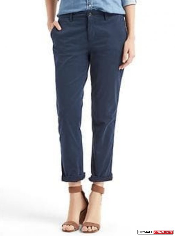 girlfriend twill stripe chinos