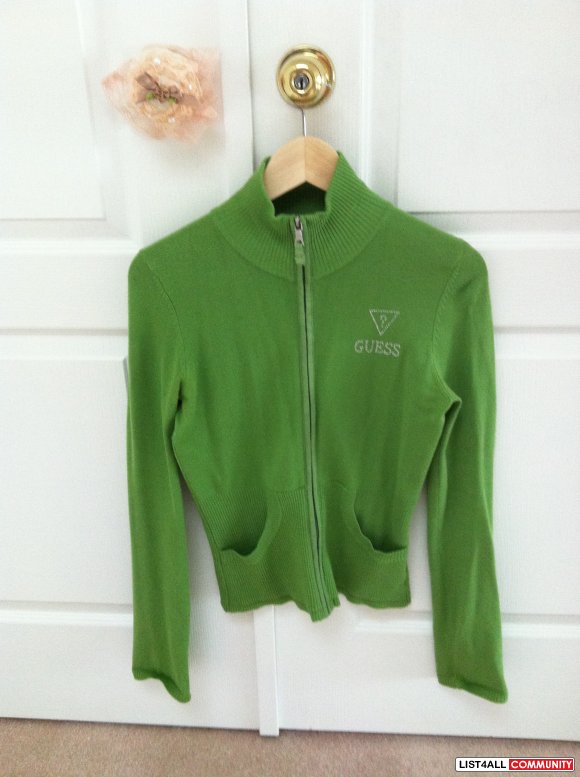 guess green hoodie