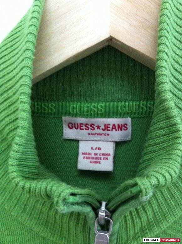 guess green hoodie