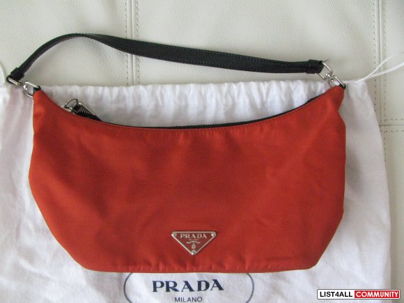 small orange shoulder bag