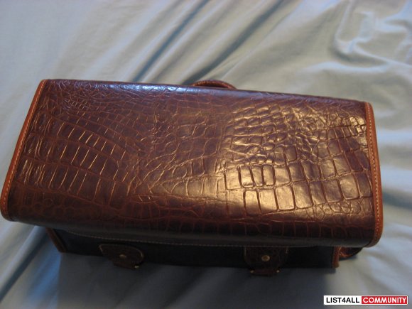 Vintage Brahmin Two Tone Croc Embossed Leather Handbag :: kpiu :: List4All