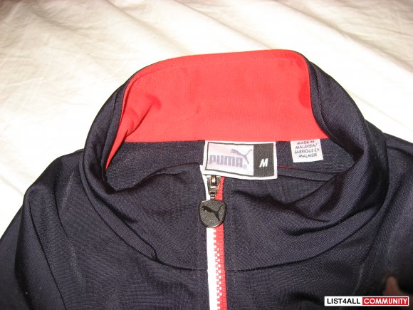 red puma jogging suit