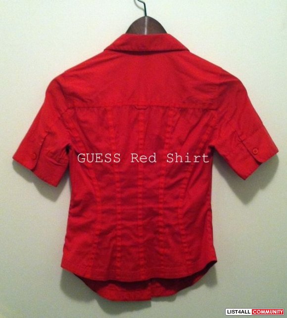 guess red tshirt